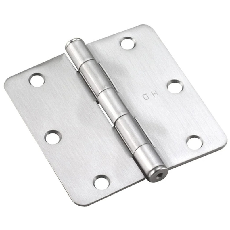 Full Mortise Butt Hinge - Size:3-1/2" - Finish:Brushed Chrome - Corner Type:1/4" Radius